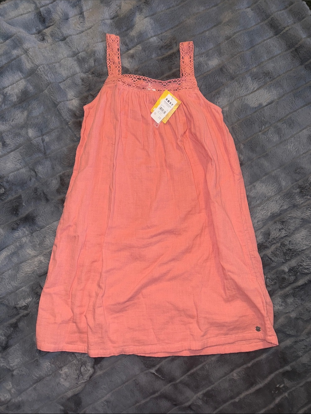Roxy Coral Lace-Trim Girls' Summer Dress